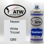 Preview: Nissan, White Tricoat, QBE: 400ml Sprühdose, von ATW Autoteile West.